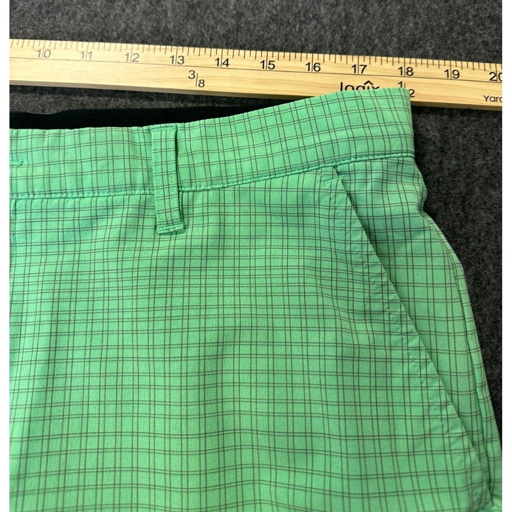 Adidas 10" Inseam Shorts Green Print Mens Size 35 Golf Athletic Pockets Stretch - Picture 9 of 16